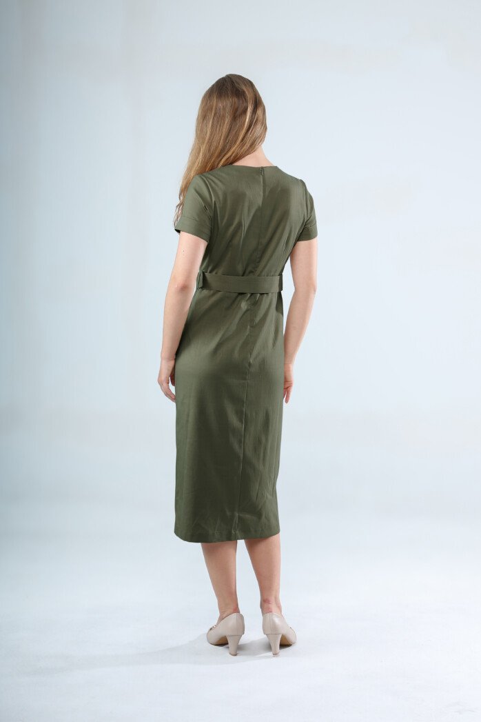 Classic Button-Down Midi Dress - Image 6
