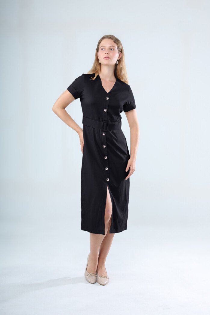 Classic Button-Down Midi Dress - Image 7
