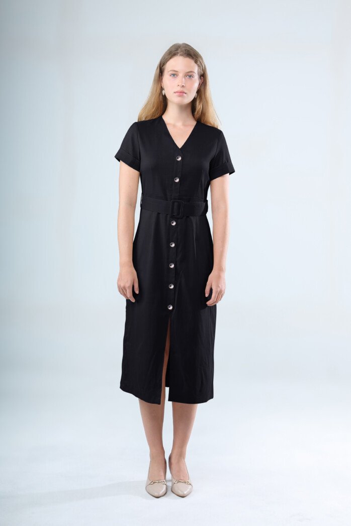Classic Button-Down Midi Dress - Image 8