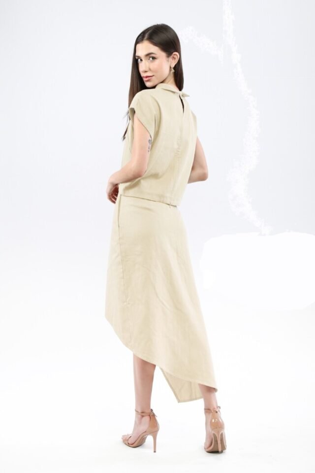 Short Sleeve Stand Collar Top - Image 4