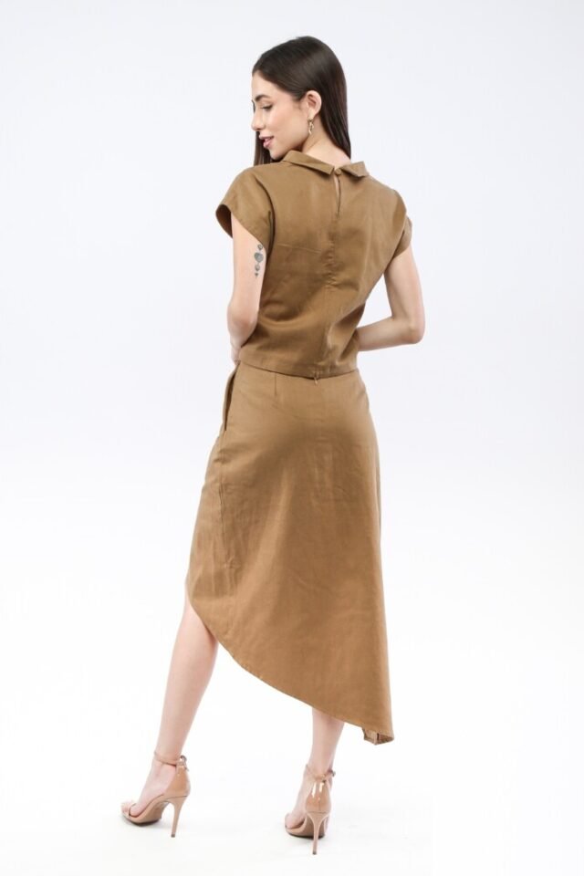 Short Sleeve Stand Collar Top - Image 6
