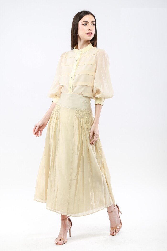 Retro-Inspired Lightweight Long Skirt