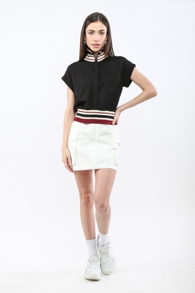 Casual Edge Collar Top