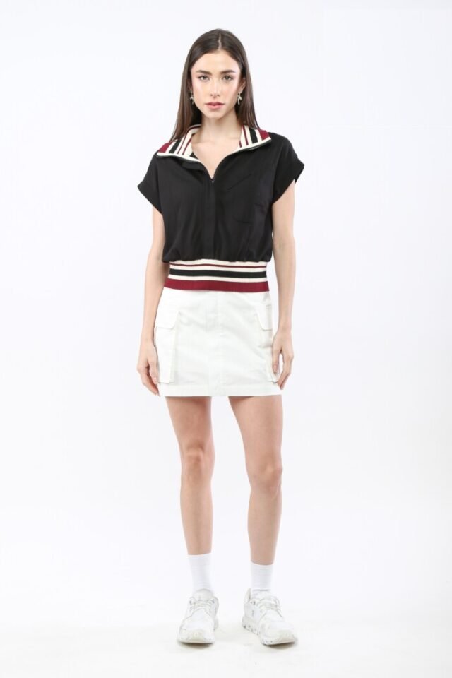 Casual Edge Collar Top - Image 2