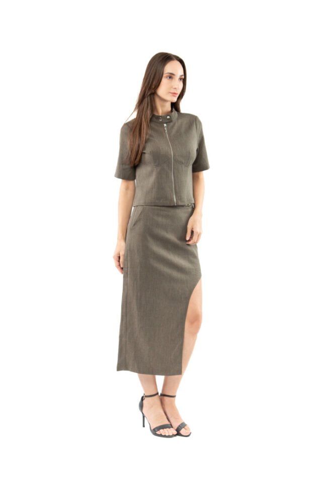 Tailored Stand Collar Top - Image 5