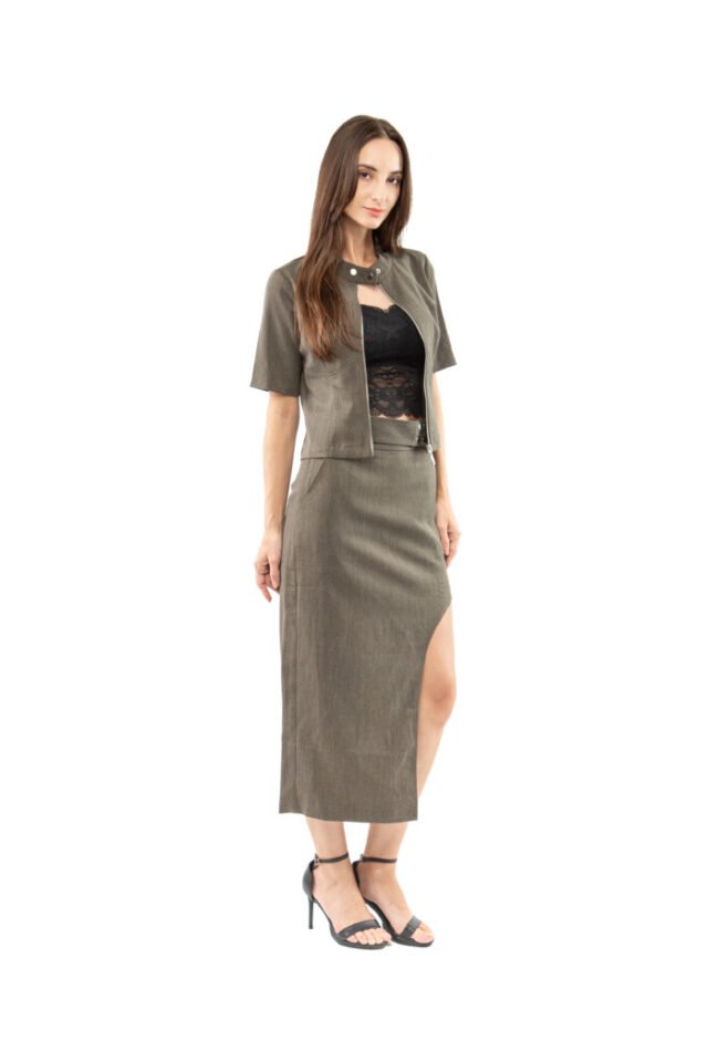 Tailored Stand Collar Top - Image 6