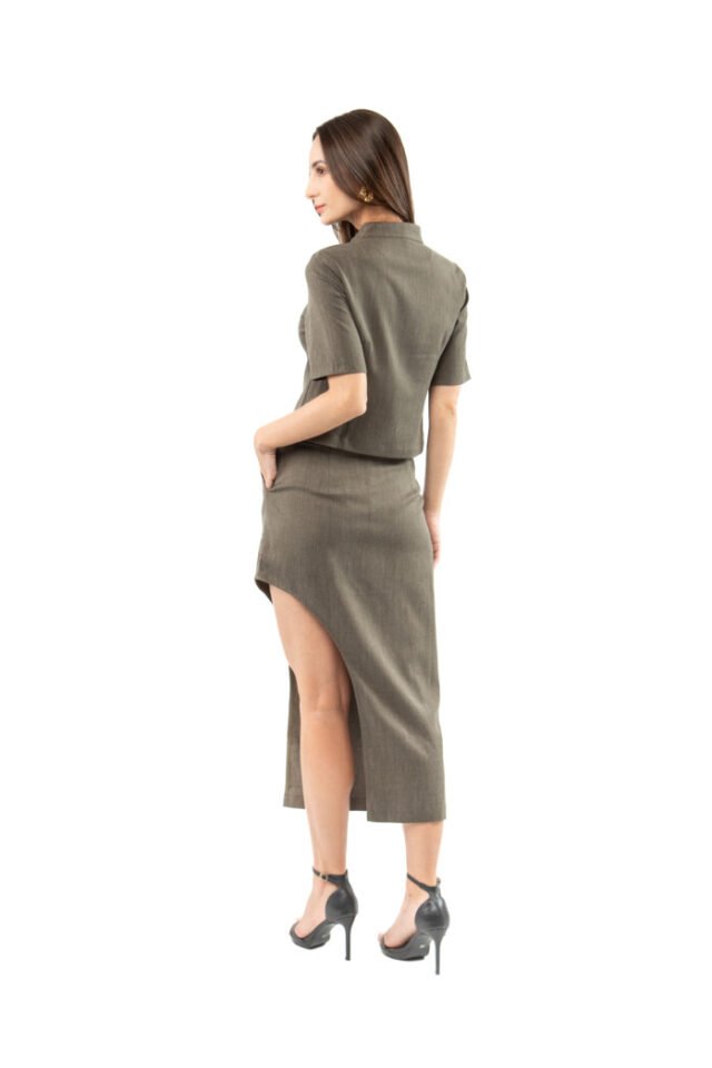 Tailored Stand Collar Top - Image 7