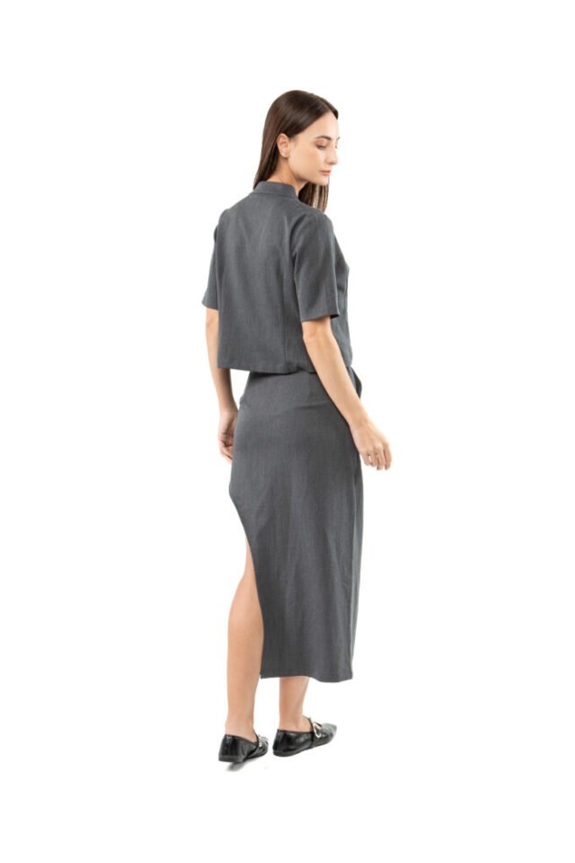 Tailored Stand Collar Top - Image 9