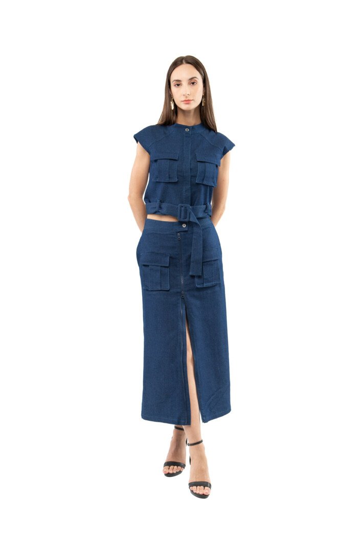 Chic Pocket Front Blouse - Image 4