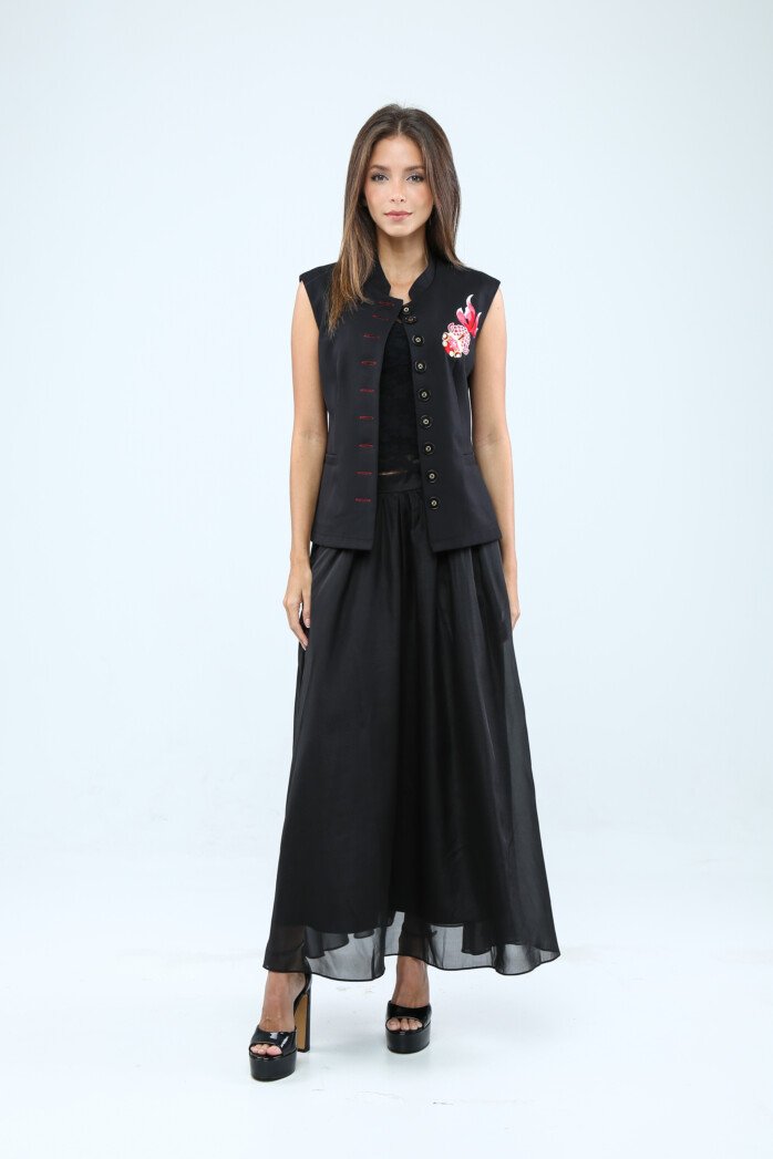 Soft Flow Chiffon Midi Skirt - Image 3