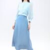 Chiffon High-Neck Blouse