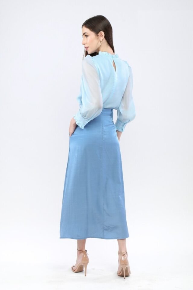 Chiffon High-Neck Blouse - Image 2