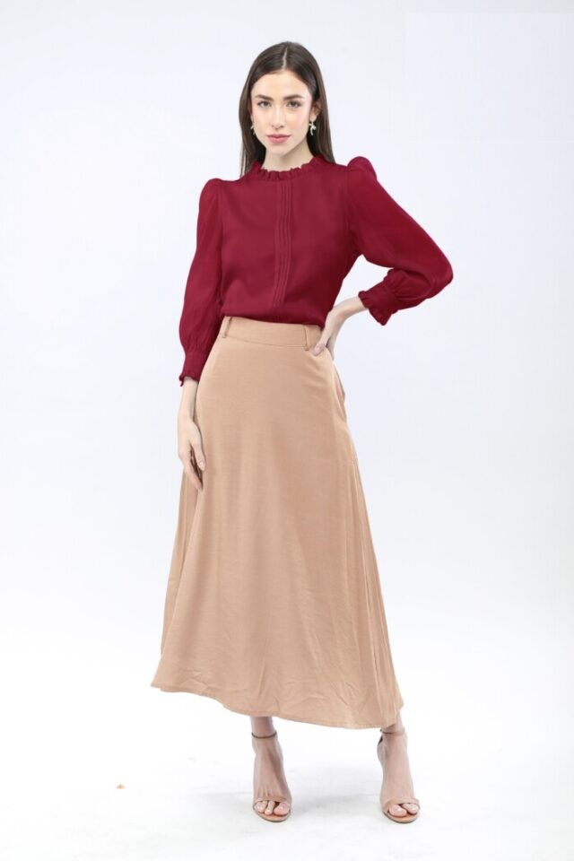 Chiffon High-Neck Blouse - Image 4