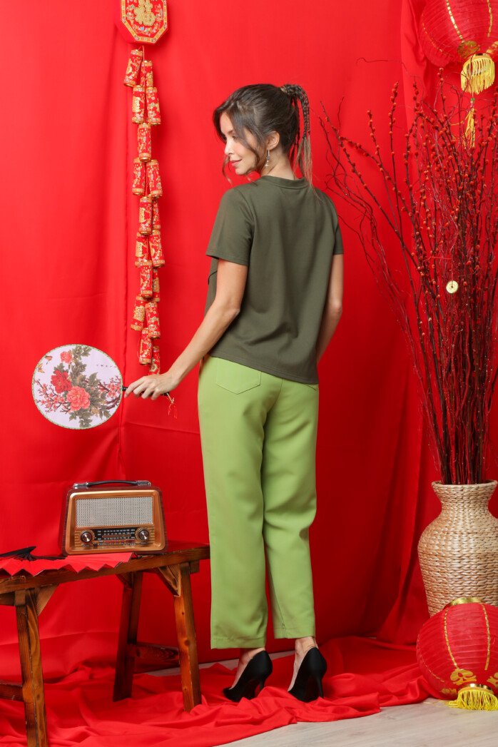 Asymmetric Modern Fold Blouse - Image 4