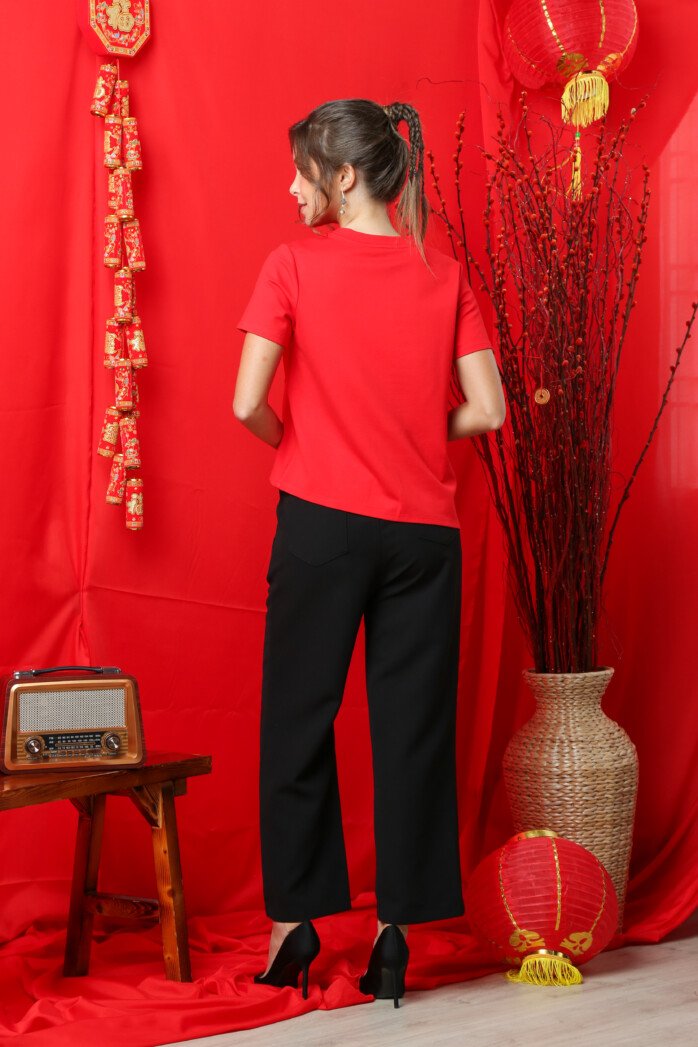 Asymmetric Modern Fold Blouse - Image 6