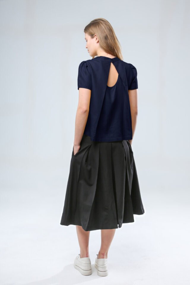 Luna Pleated Button Top - Image 6