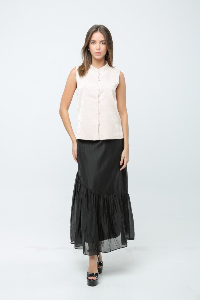 Serenity Jacquard Sleeveless Top - Image 3