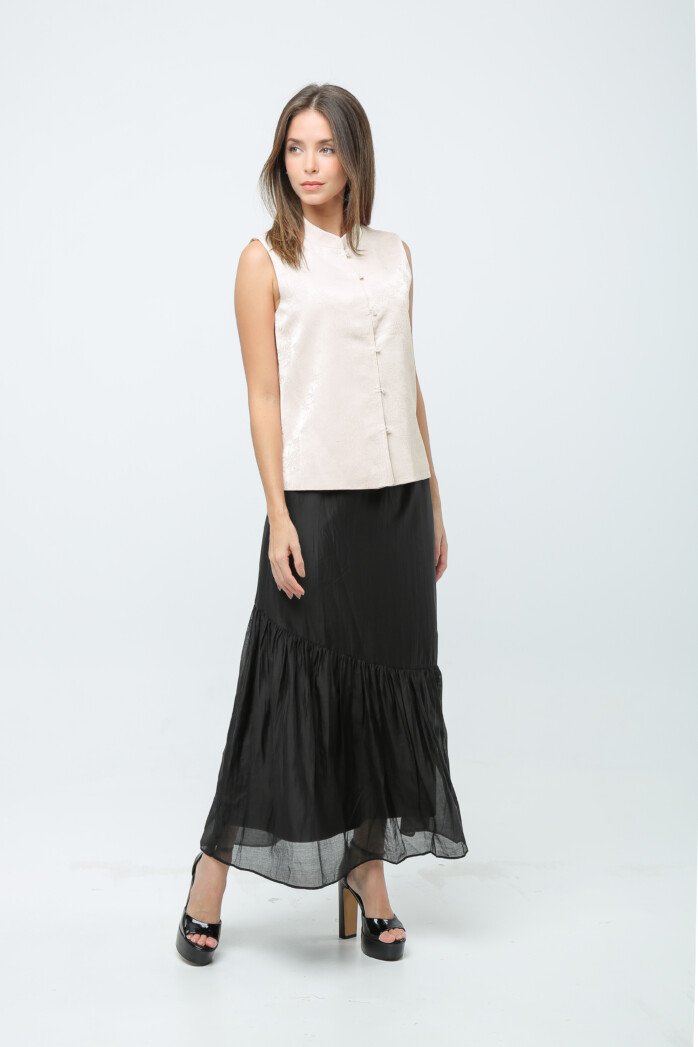 Serenity Jacquard Sleeveless Top - Image 2