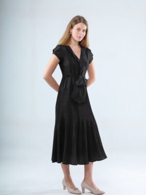 Alternative view of Grace Pleated V-Neck Dress