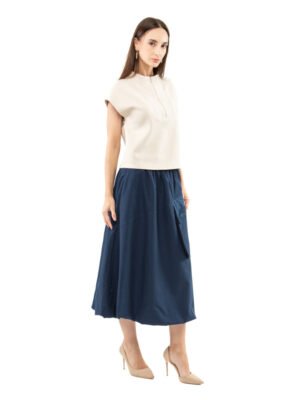 Zip-Collar Casual Blouse
