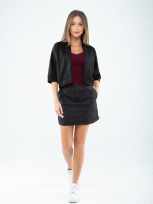 Alternative view of Minimalist Open-Front Kimono Jacket