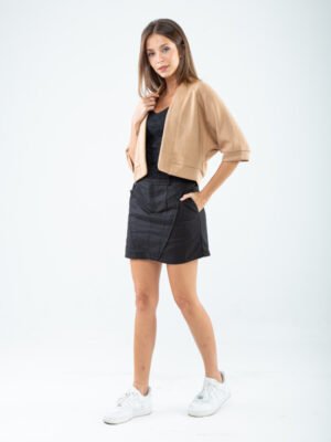 Minimalist Open-Front Kimono Jacket