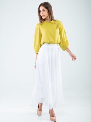 Alternative view of Elegant Puff Sleeves Blouse