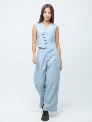 Elegant Edge Sleeveless Blouse