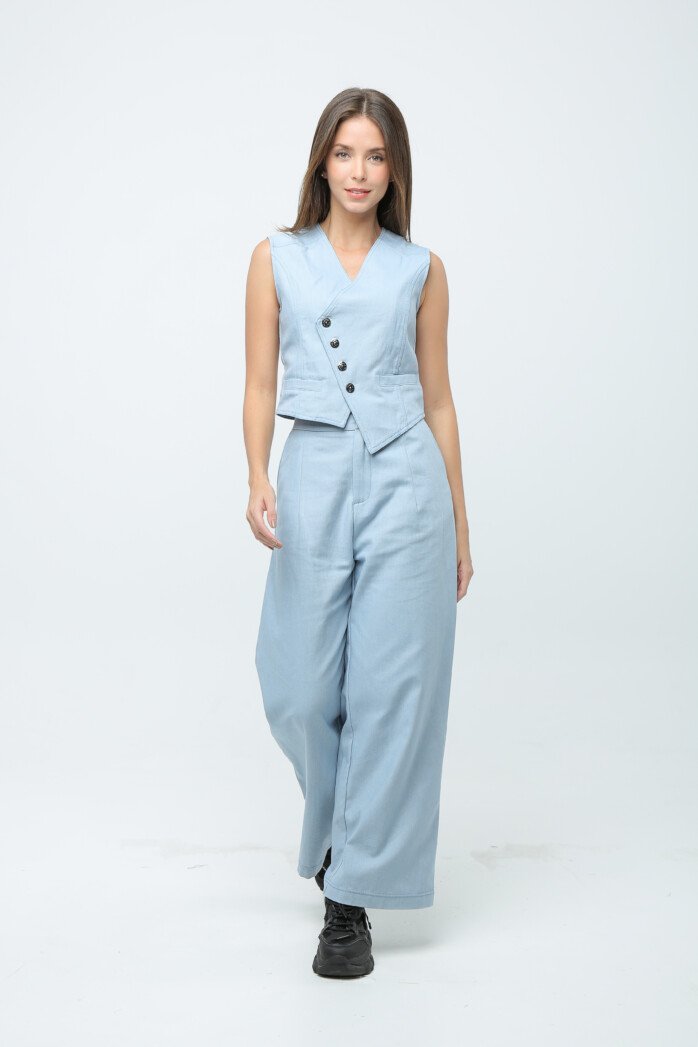 Elegant Edge Sleeveless Blouse