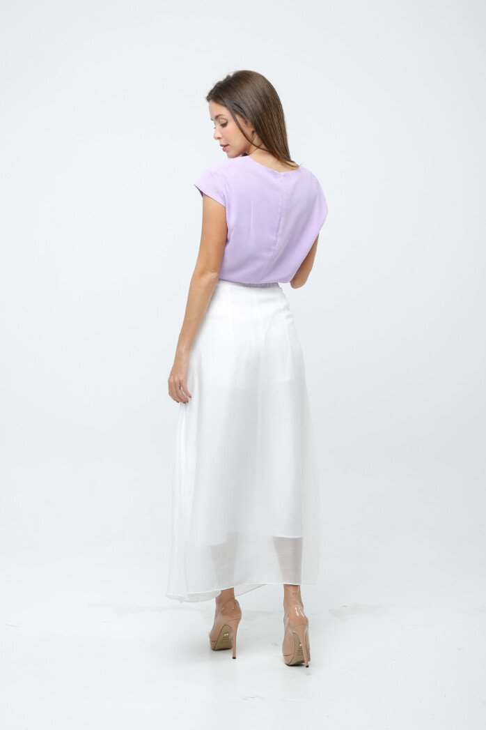 Chic Embellished Short Sleeve Blouse - Image 7