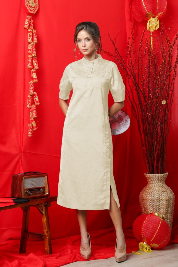 Structured Elegance Sheath Dress