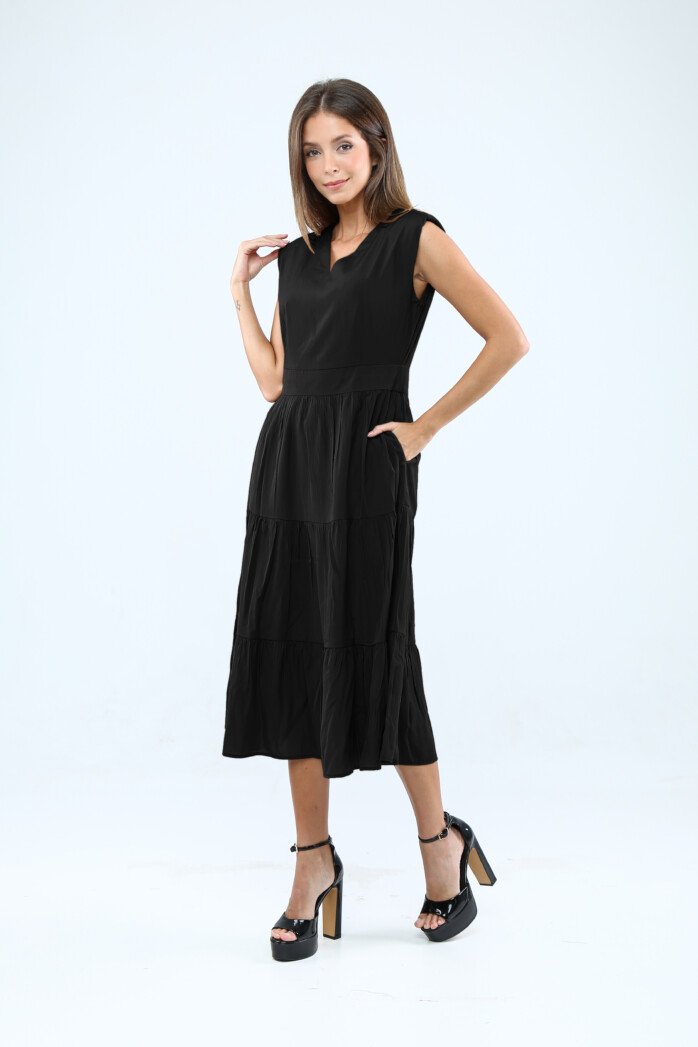 Soft Breeze Tiered Midi Dress - Image 6