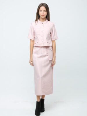 Structured Utility Short Sleeve Top