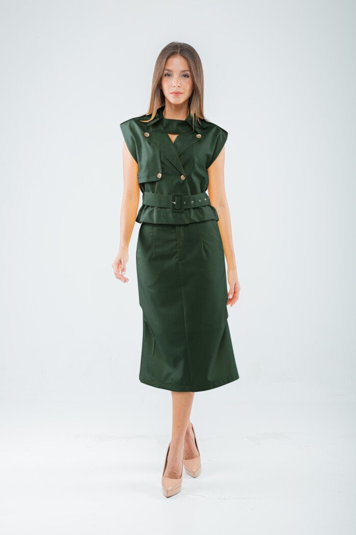 Elegant Button Two-Piece Set (Top)