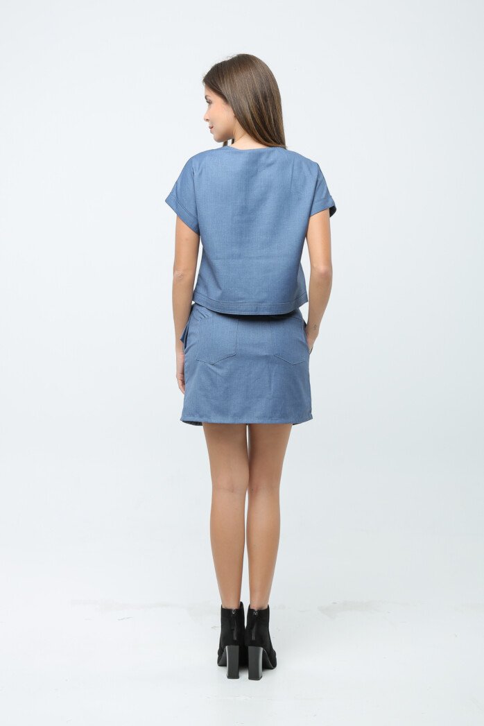 High Waist Belted Mini Skirt - Image 5