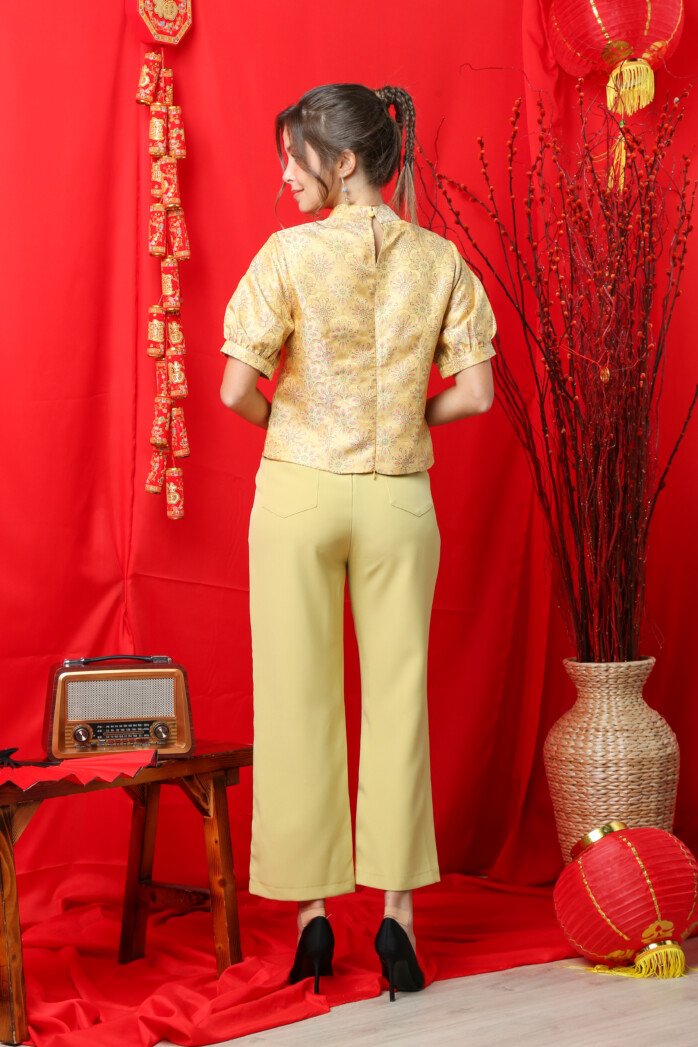 Floral Heritage Mandarin Blouse - Image 9