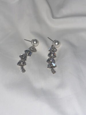 Crystal and Pearl Drop Earrings