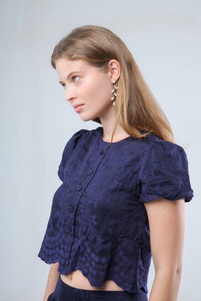 Gold Leaf Earrings - Image 2