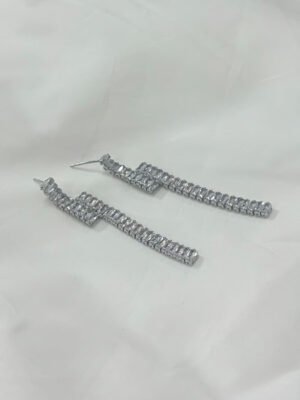 Sparkling Silver Dangle Earrings