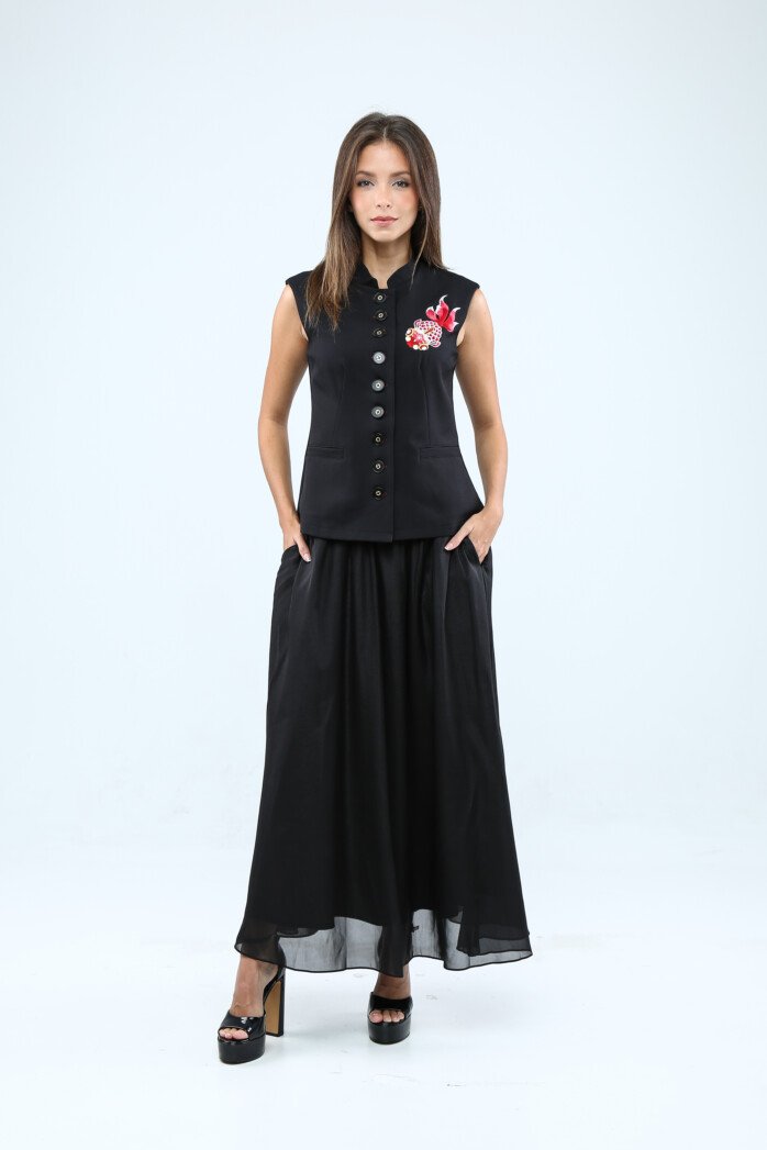 Lucky Bloom Mandarin Blouse - Image 5