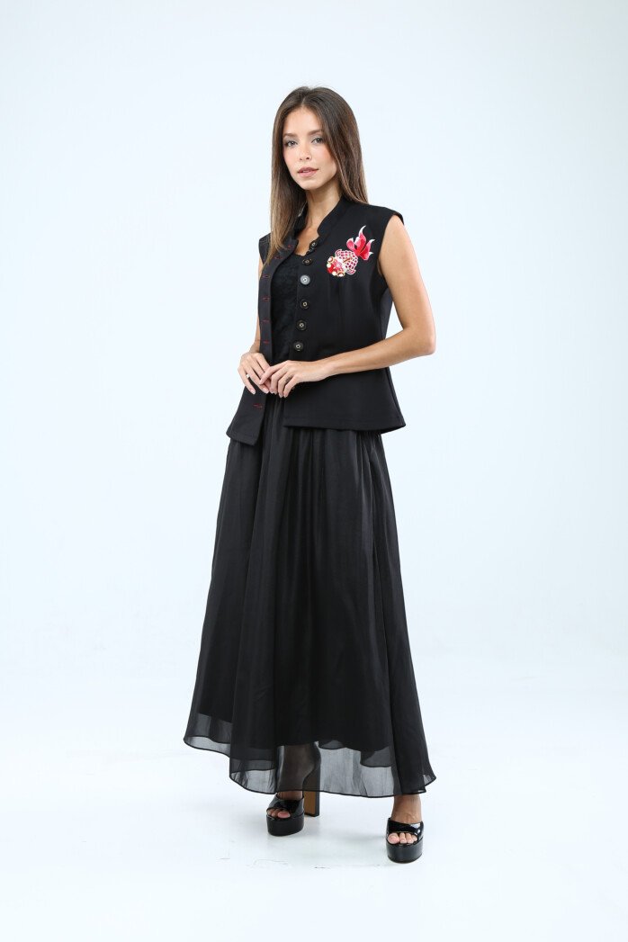 Lucky Bloom Mandarin Blouse - Image 6