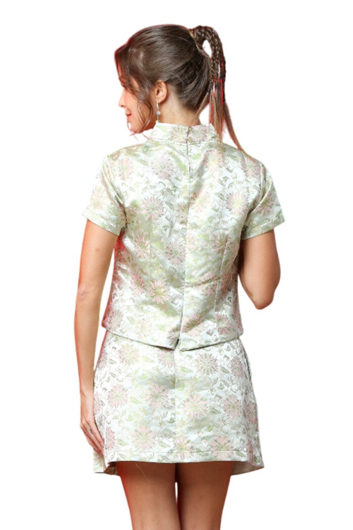Modern Brocade Asymmetrical Top - Image 8