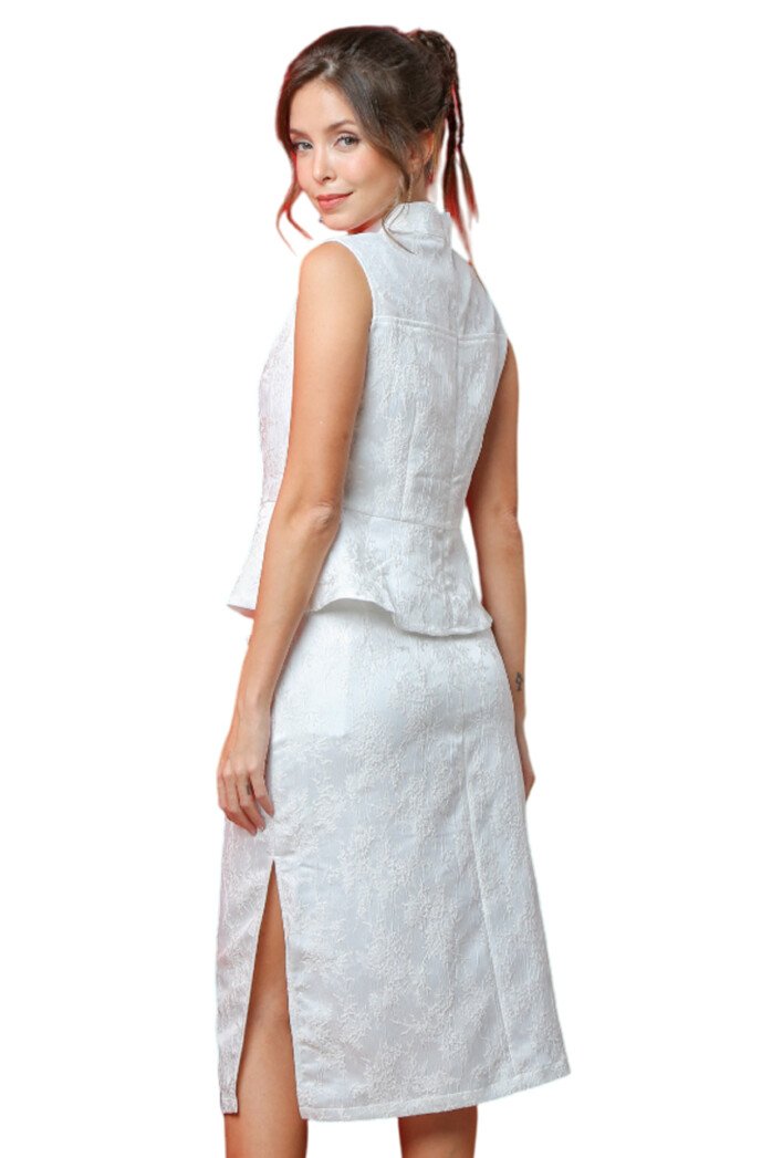 Jacquard Side Slit Skirt - Image 4